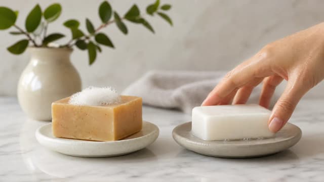 Editorial image for Comparing the effects of soap-based versus syndet (synthetic detergent) cleansing bars on skin health