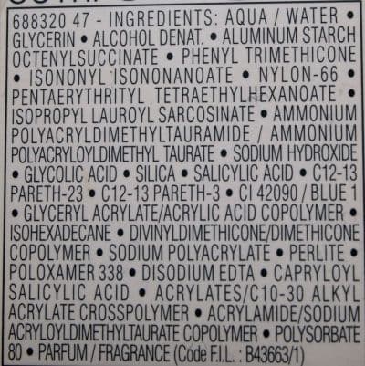 Moisturizer ingredients
